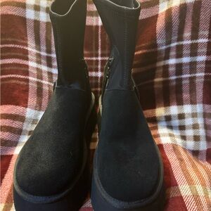 Black Suede Ugg Ankle Boots